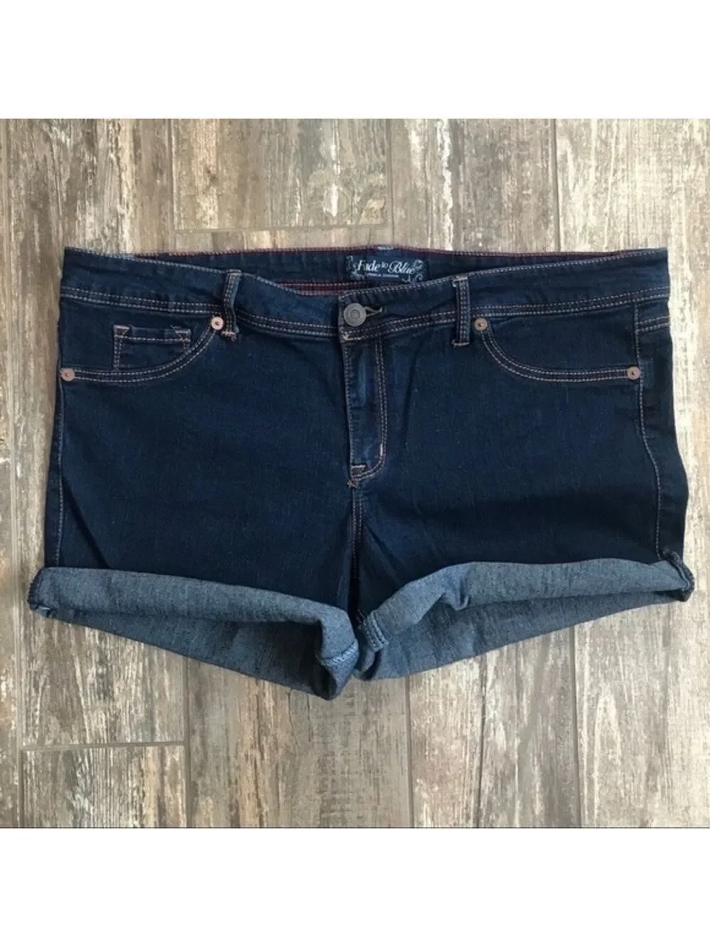 FADE to Blue stretch denim cut offs plus size 22W
